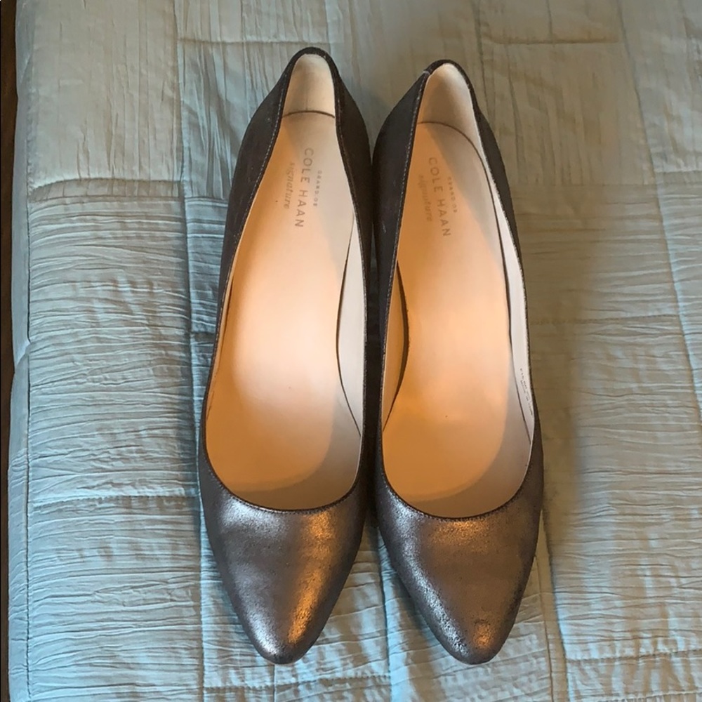 Cole Haan Grand.Os Gunmetal Wedges